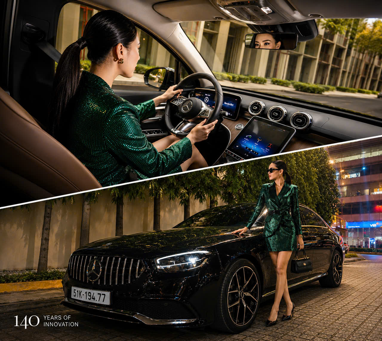 HẠNG THƯƠNG GIA Mercedes E-class - Phù hợp cho tối đa 3 người -  2 hành lý xách tay và 2 hành lý ký gửi Tiêu chuẩn - Nước tinh khiết và khăn ướt miễn phí